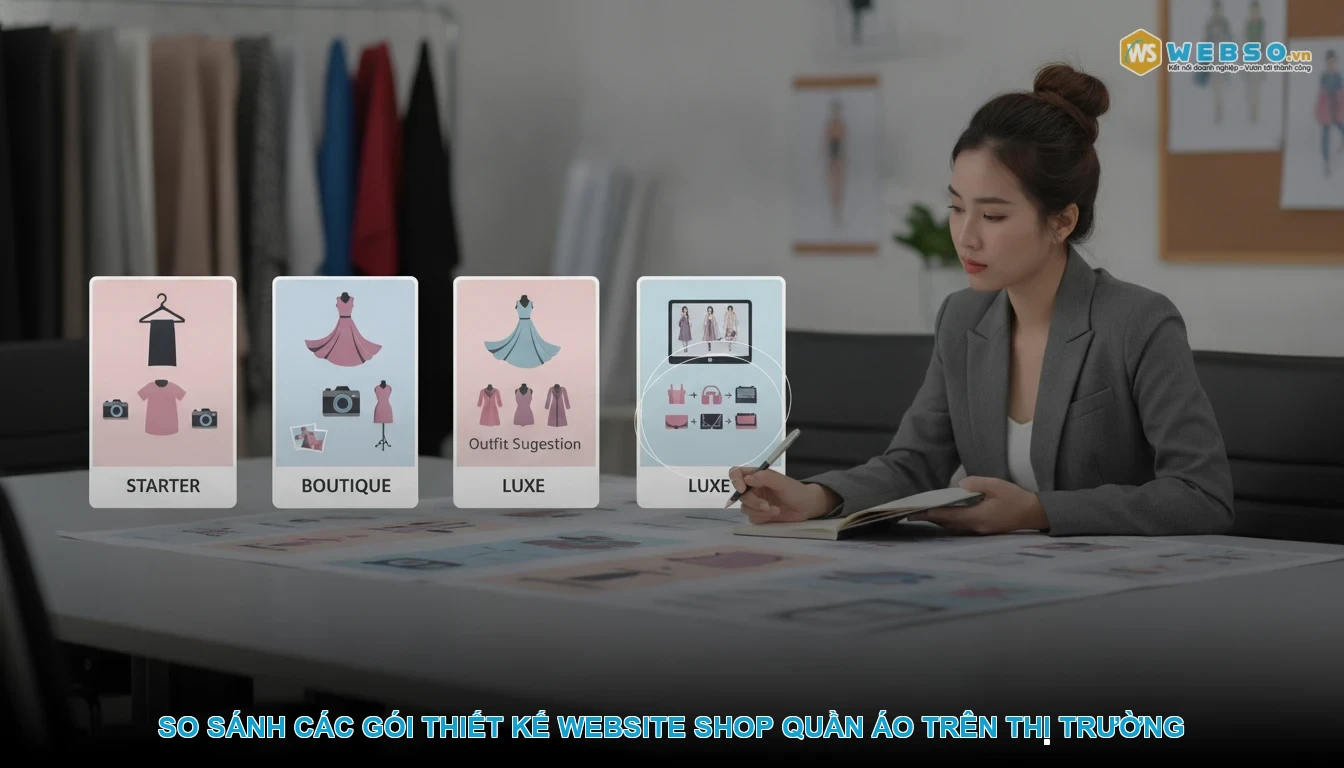 Thiết kế website shop quần áo - So sánh các gói thiết kế website shop quần áo trên thị trường