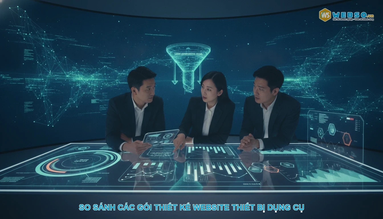 Thiết kế website thiết bị dụng cụ - So sánh các gói thiết kế website thiết bị dụng cụ