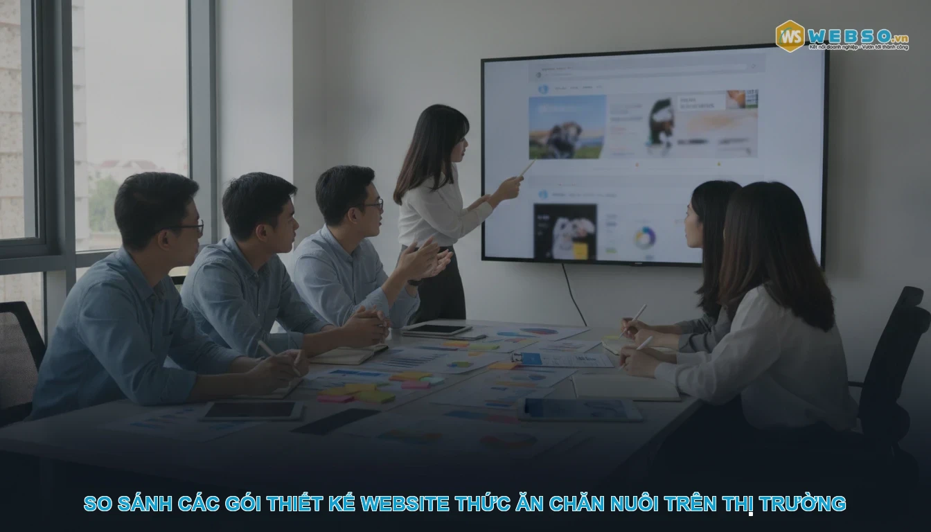 Thiết kế website bán thức ăn chăn nuôi - So sánh các gói thiết kế website thức ăn chăn nuôi trên thị trường