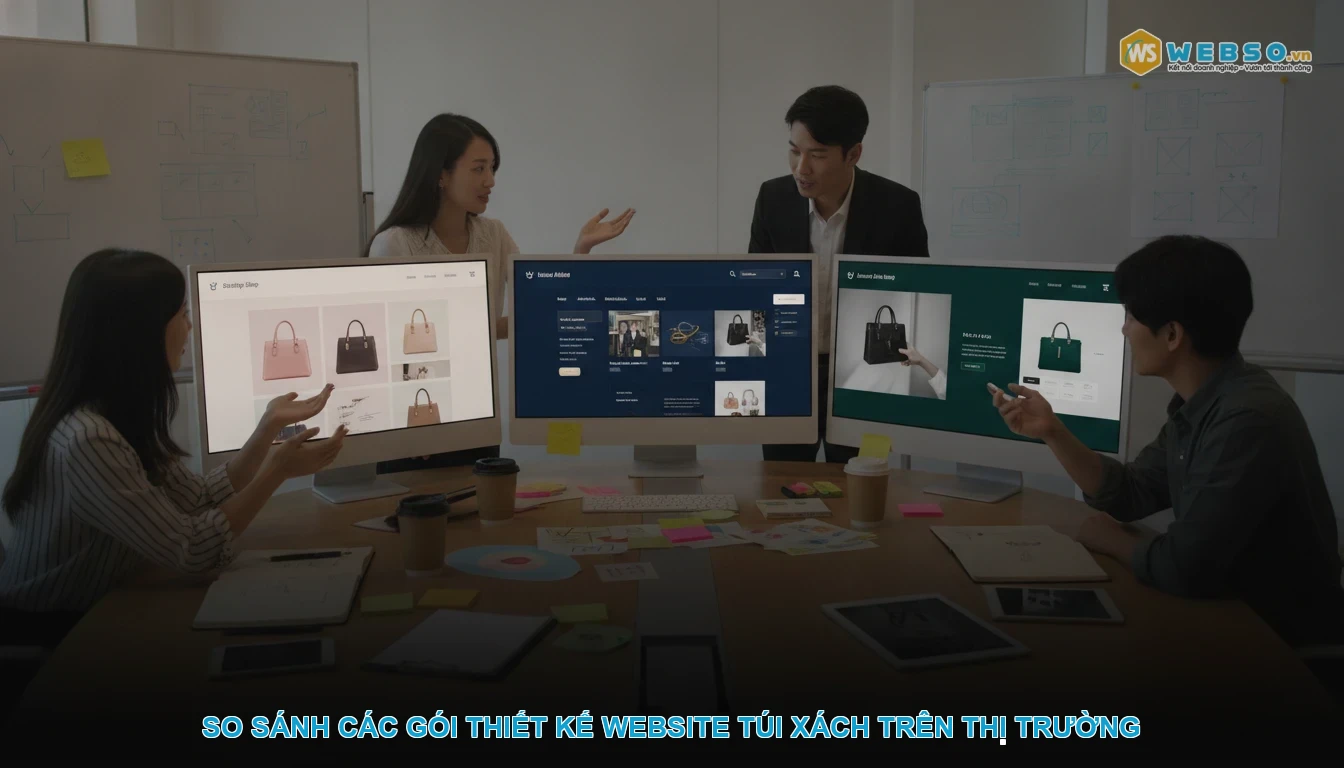 Thiết kế website túi xách - So sánh các gói thiết kế website túi xách trên thị trường