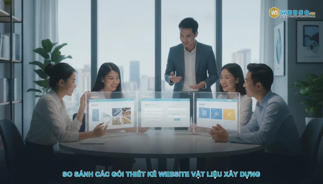 Thiết kế website cung cấp vật liệu xây dựng - So sánh các gói thiết kế website vật liệu xây dựng