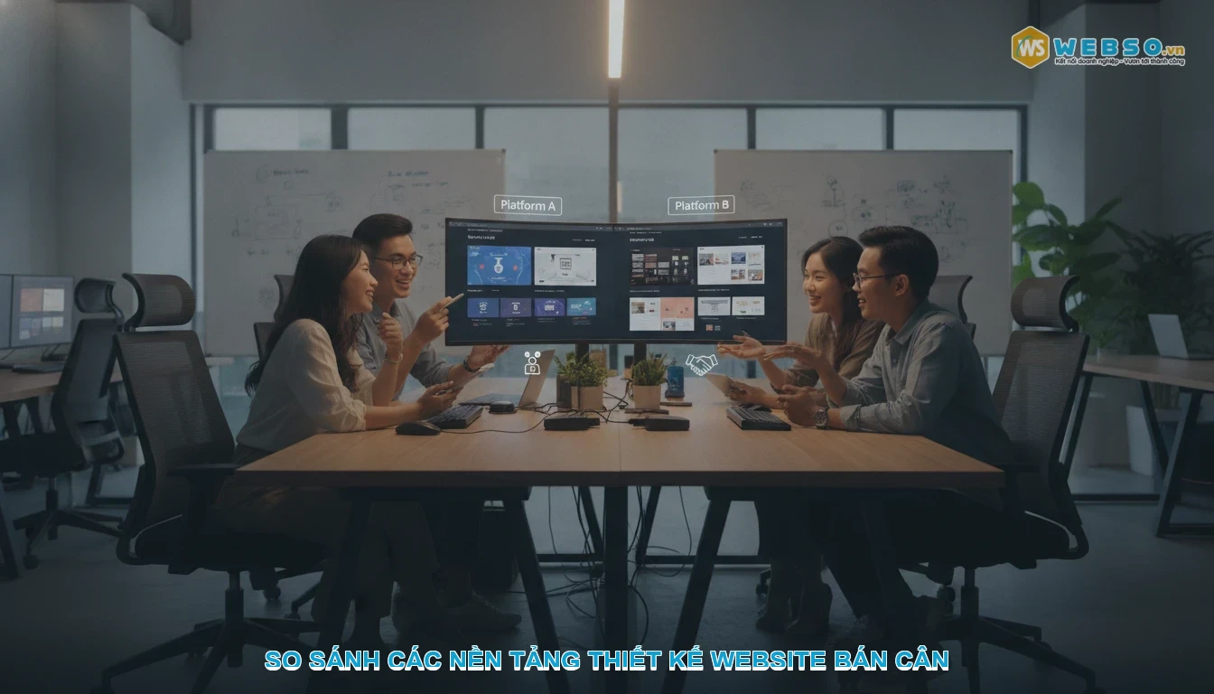 Thiết kế website bán cân - So sánh các nền tảng thiết kế website bán cân