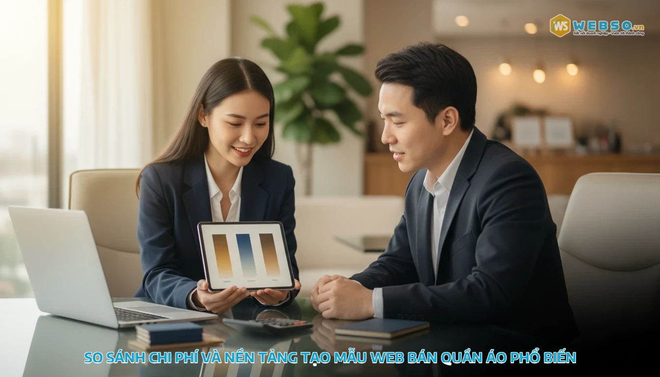 mẫu web bán quần áo - So sánh chi phí và nền tảng tạo mẫu web bán quần áo phổ biến