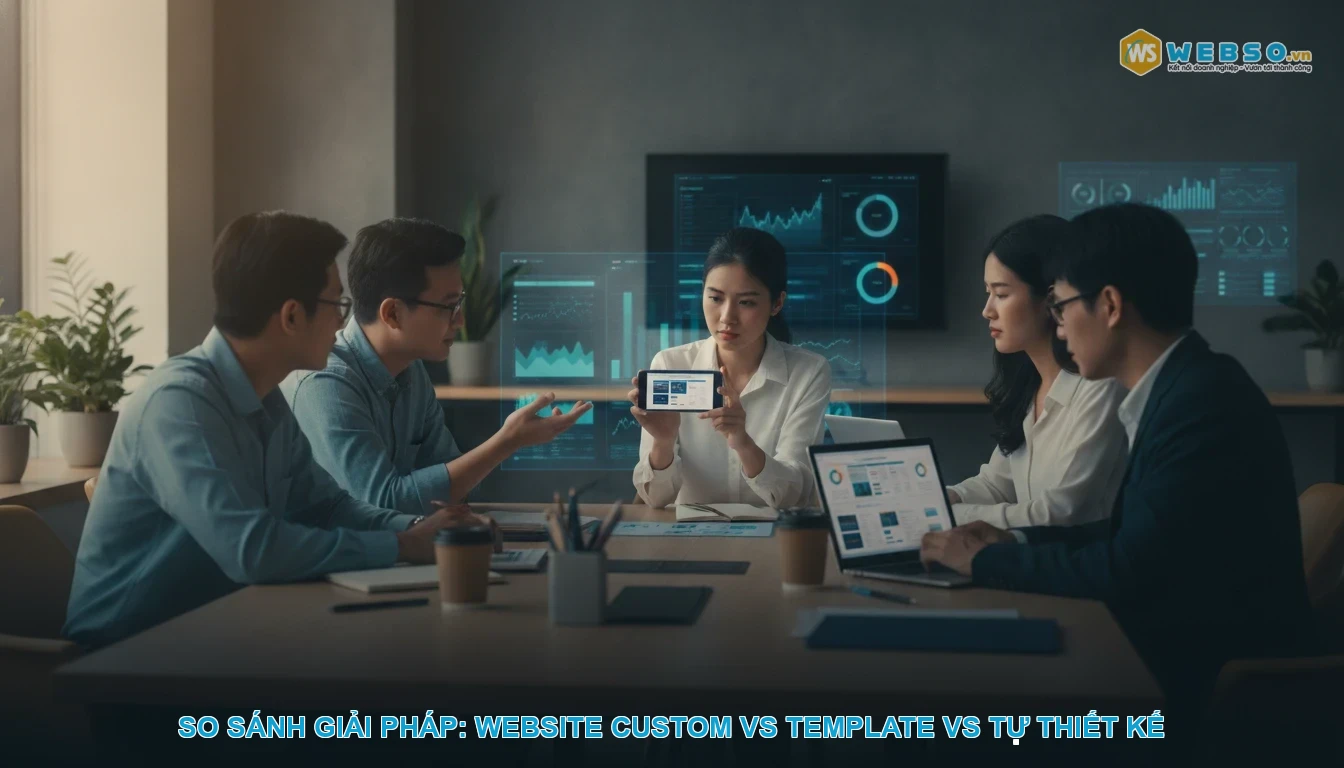 Thiết kế website trang trí nội thất - So sánh giải pháp: Website custom vs Template vs Tự thiết kế