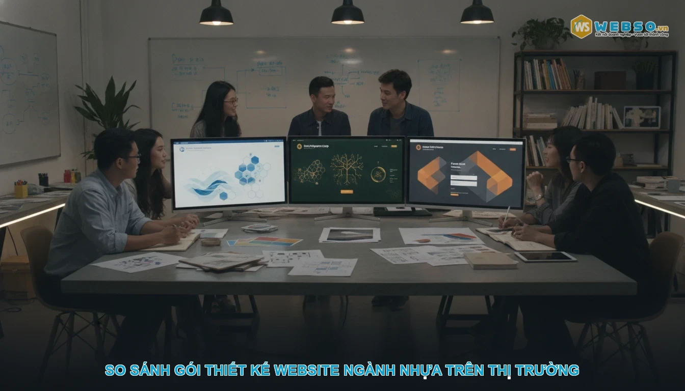 Thiết kế website ngành nhựa - So sánh gói thiết kế website ngành nhựa trên thị trường