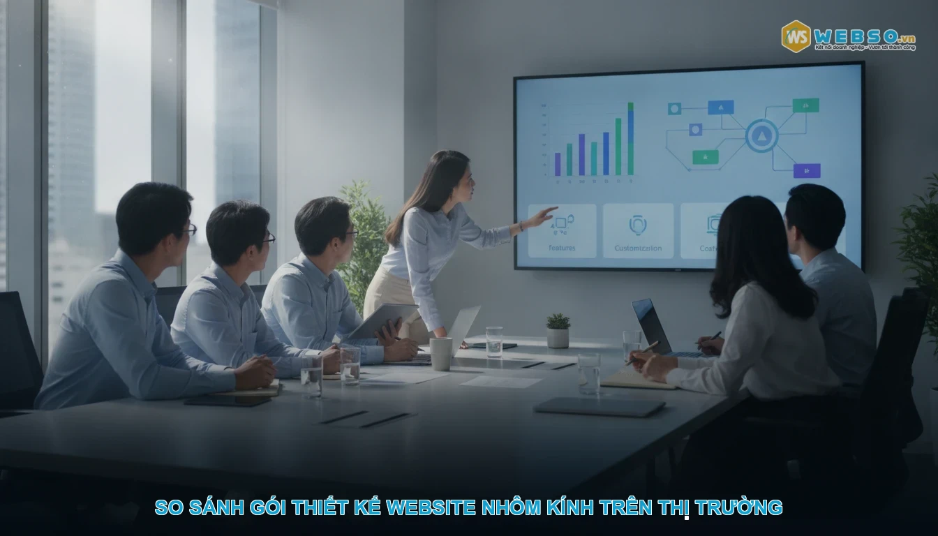 Thiết kế website nhôm kính - So sánh gói thiết kế website nhôm kính trên thị trường