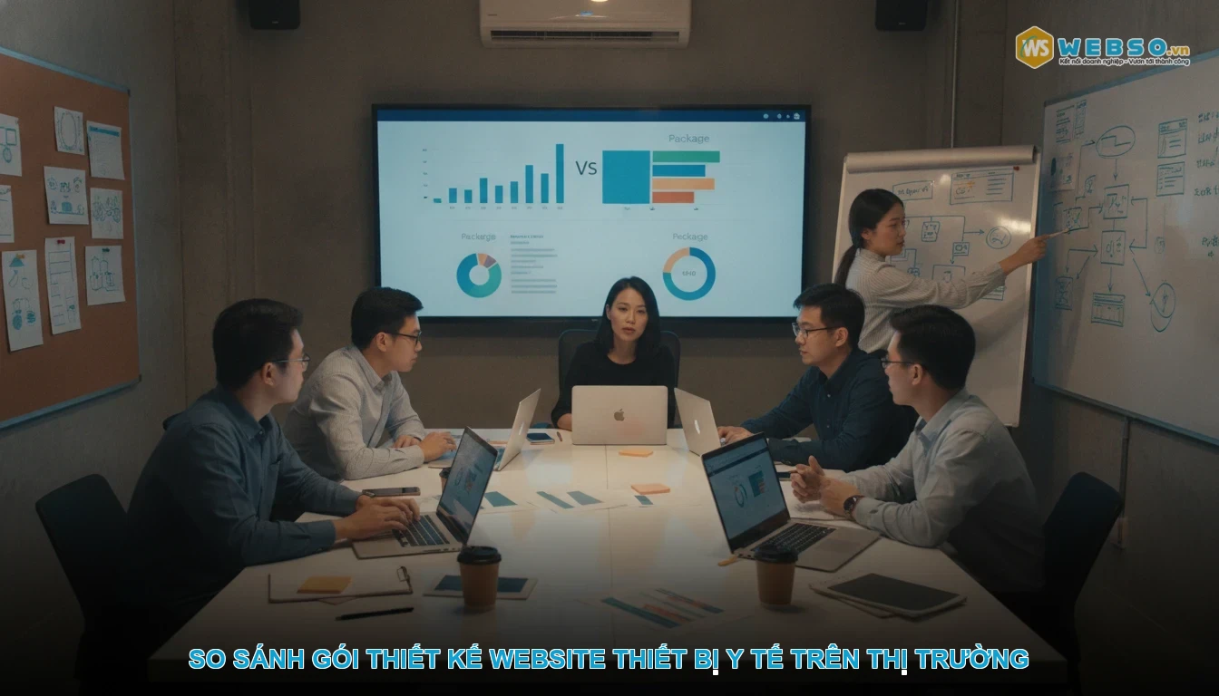 Thiết kế website thiết bị y tế - So sánh gói thiết kế website thiết bị y tế trên thị trường