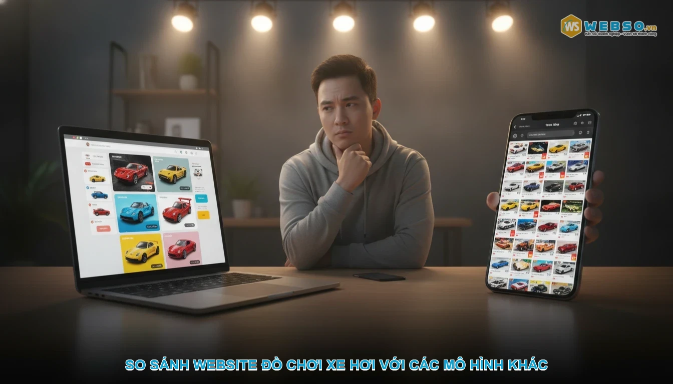 Thiết kế website đồ chơi xe hơi - So sánh website đồ chơi xe hơi với các mô hình khác
