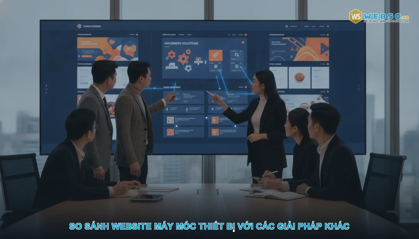 Thiết kế website máy móc thiết bị - So sánh website máy móc thiết bị với các giải pháp khác