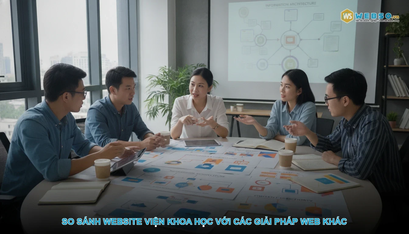 Thiết kế website viện khoa học - So sánh website viện khoa học với các giải pháp web khác