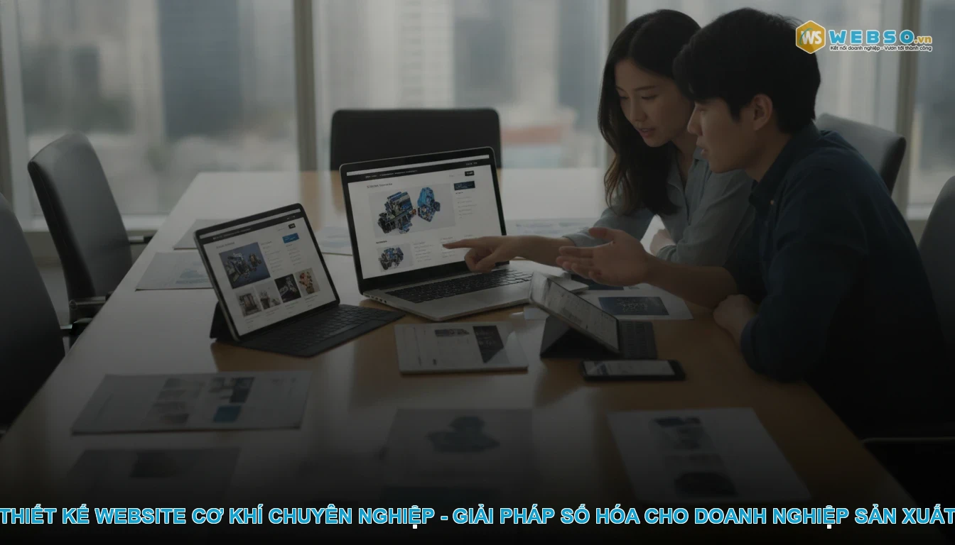 Thiết kế website cơ khí - Thiết kế website cơ khí chuyên nghiệp - Giải pháp số hóa cho doanh nghiệp sản xuất