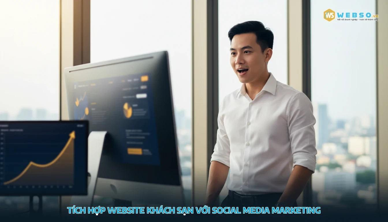 mẫu website khách sạn - Tích Hợp Website Khách Sạn Với Social Media Marketing