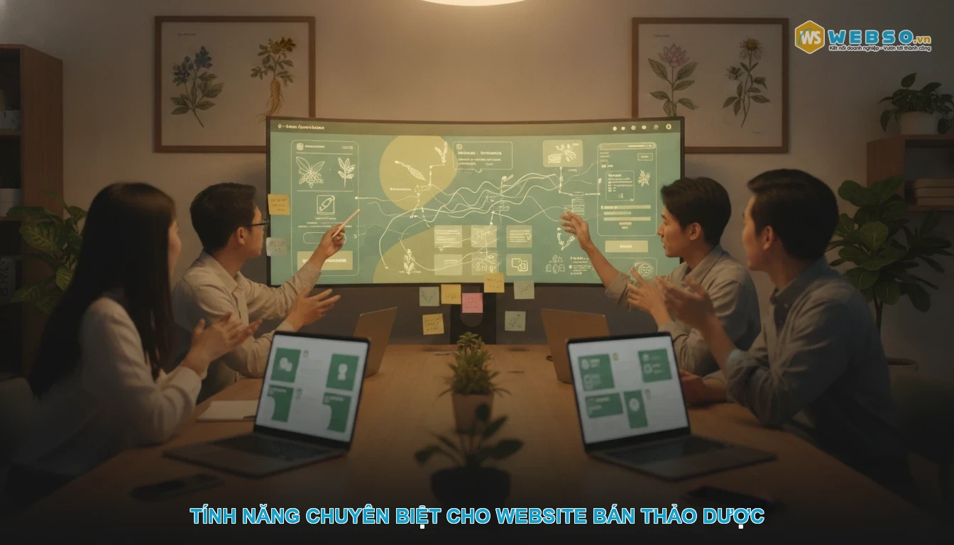 Thiết kế website bán thảo dược - Tính năng chuyên biệt cho website bán thảo dược