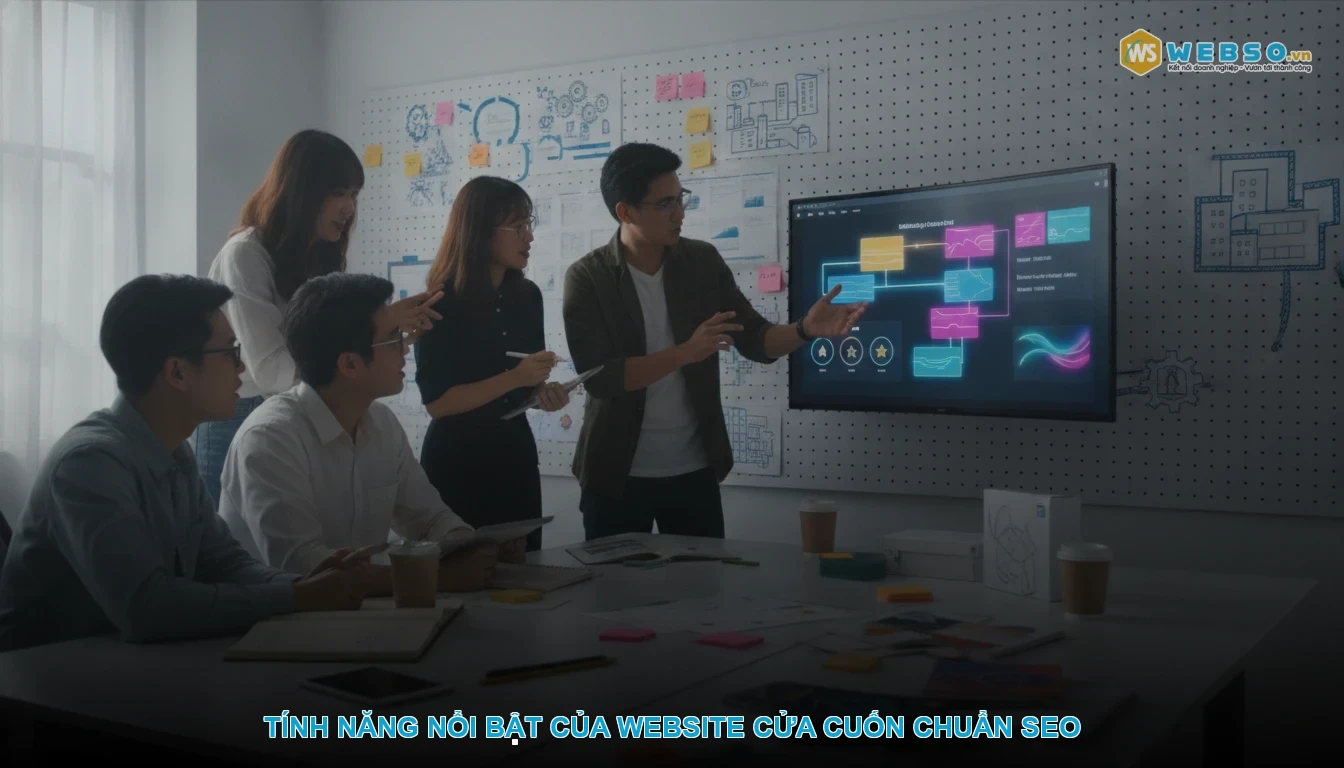 Thiết kế website cửa cuốn - Tính năng nổi bật của website cửa cuốn chuẩn SEO