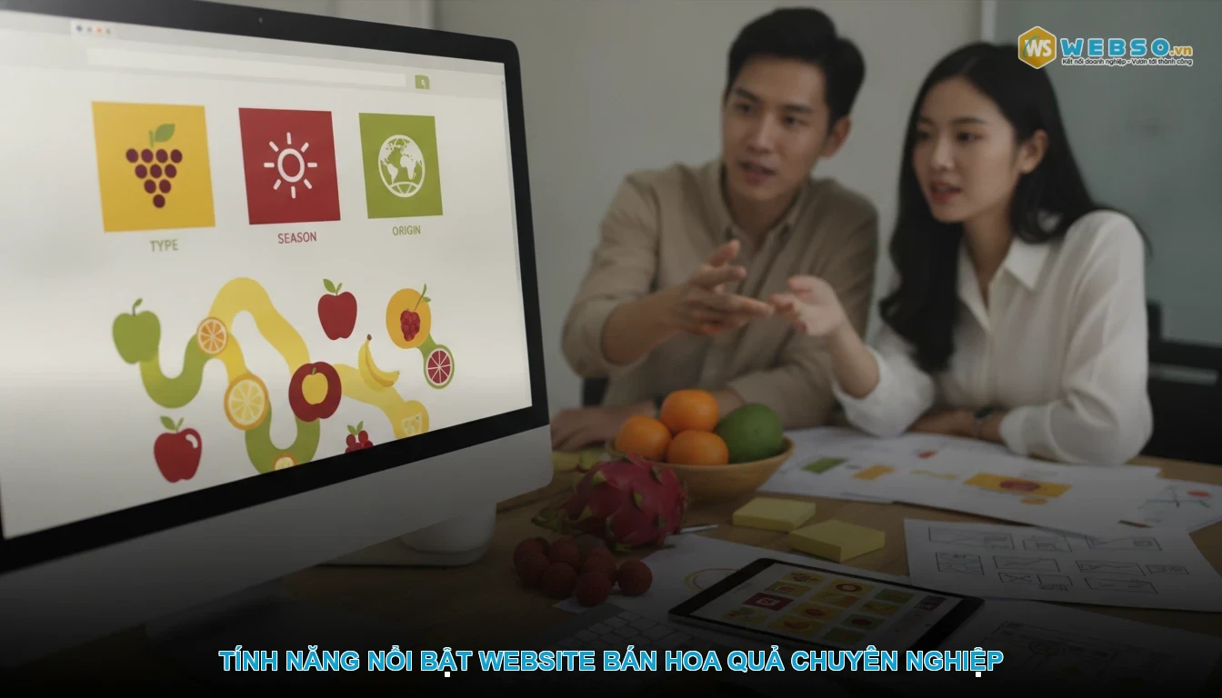 Thiết kế website bán hoa quả, trái cây - Tính năng nổi bật website bán hoa quả chuyên nghiệp