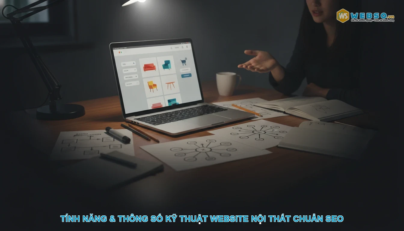Thiết kế website cửa hàng nội thất - Tính năng & thông số kỹ thuật website nội thất chuẩn SEO