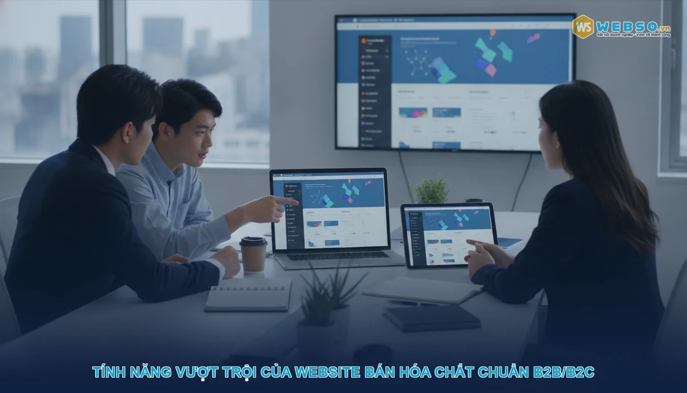 Thiết kế website bán hóa chất - Tính năng vượt trội của website bán hóa chất chuẩn B2B/B2C