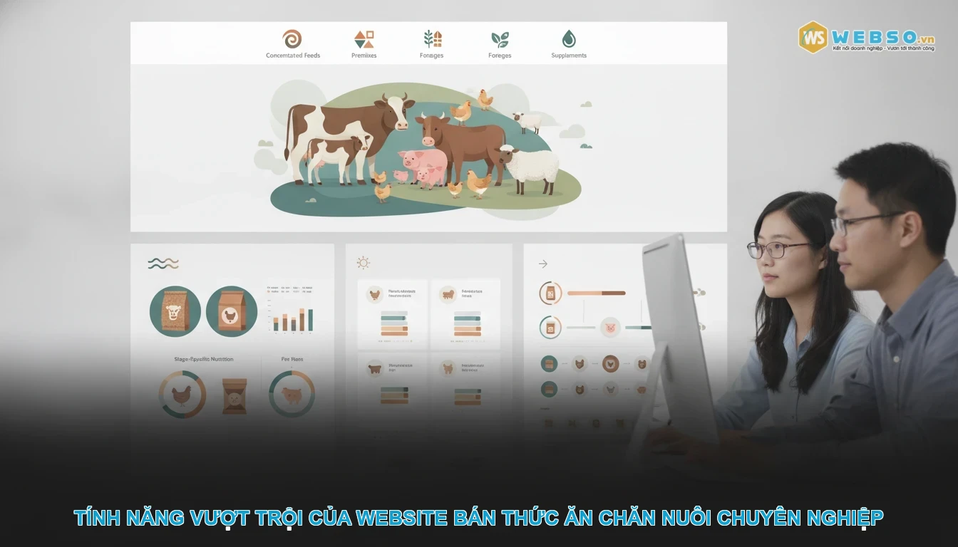 Thiết kế website bán thức ăn chăn nuôi - Tính năng vượt trội của website bán thức ăn chăn nuôi chuyên nghiệp