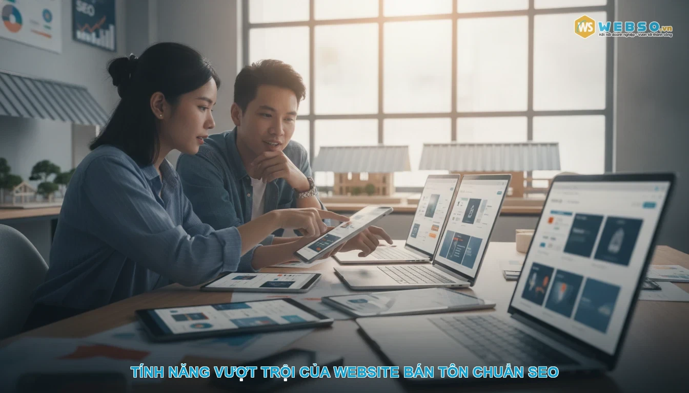 Thiết kế website bán tôn - Tính năng vượt trội của website bán tôn chuẩn SEO