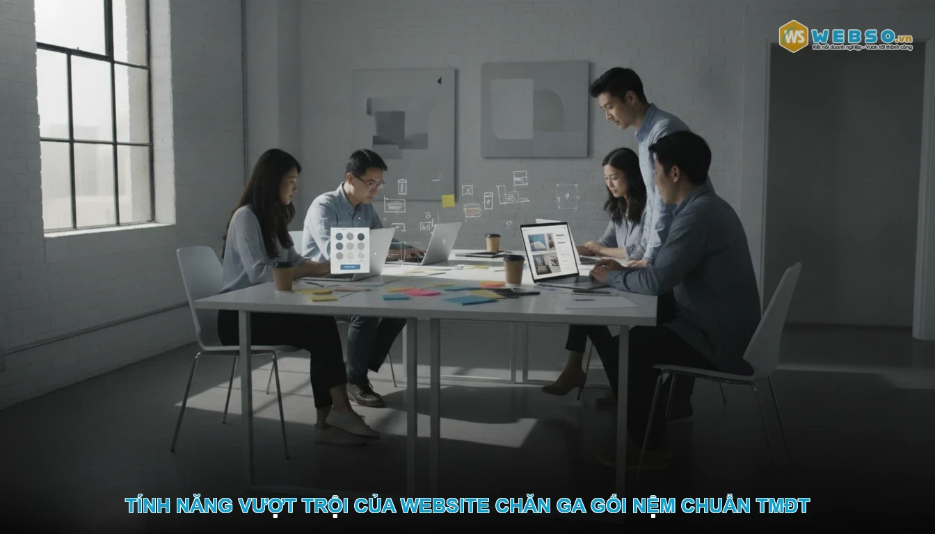 Thiết kế website bán chăn ga gối nệm - Tính năng vượt trội của website chăn ga gối nệm chuẩn TMĐT