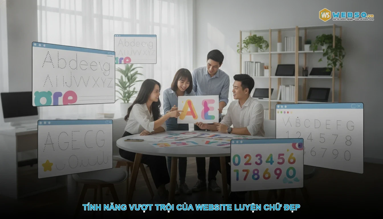 Thiết kế website luyện chữ đẹp - Tính Năng Vượt Trội Của Website Luyện Chữ Đẹp