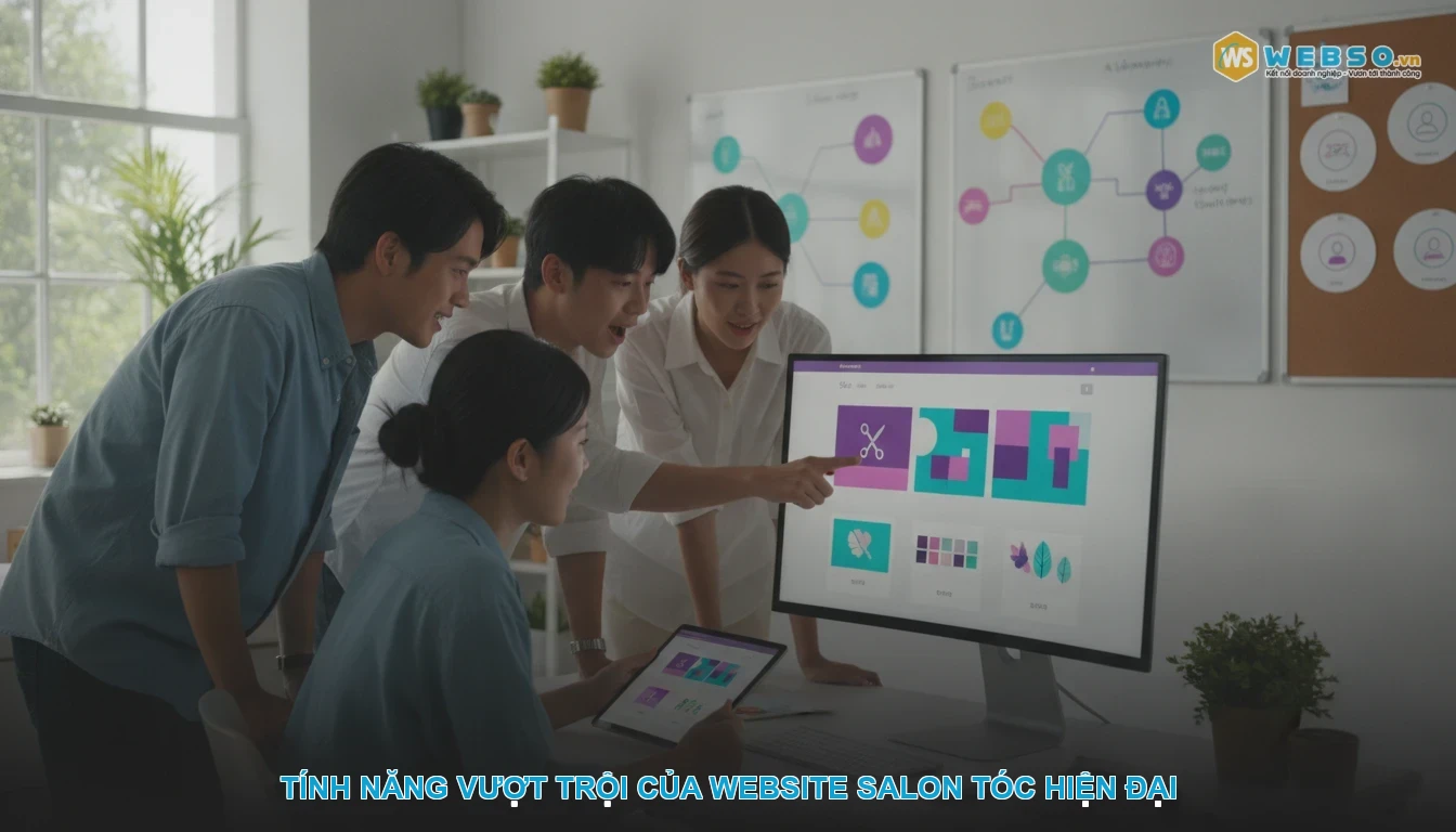 Thiết kế website salon tóc - Tính năng vượt trội của website salon tóc hiện đại