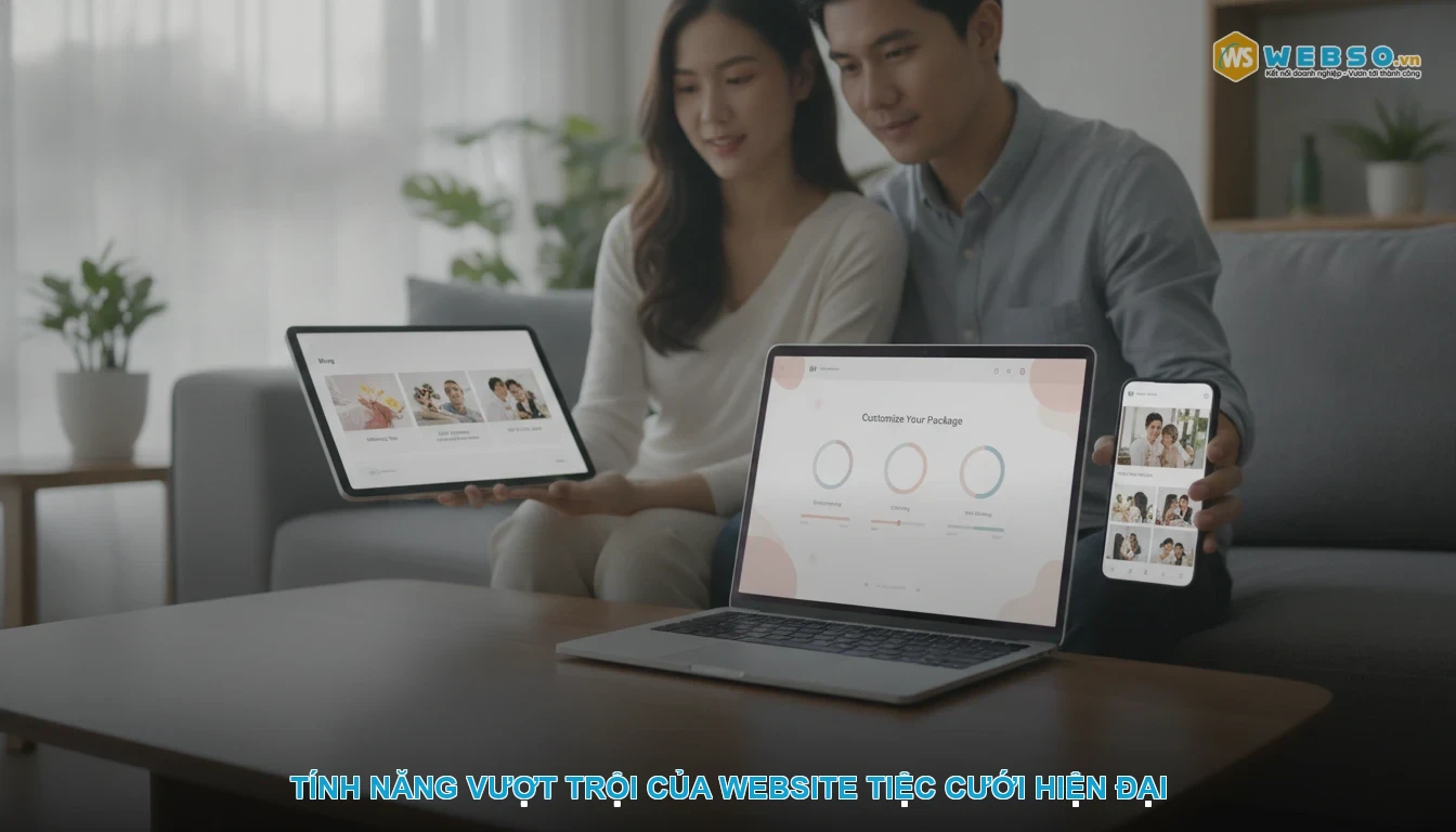 Thiết kế website tiệc cưới - Tính năng vượt trội của website tiệc cưới hiện đại