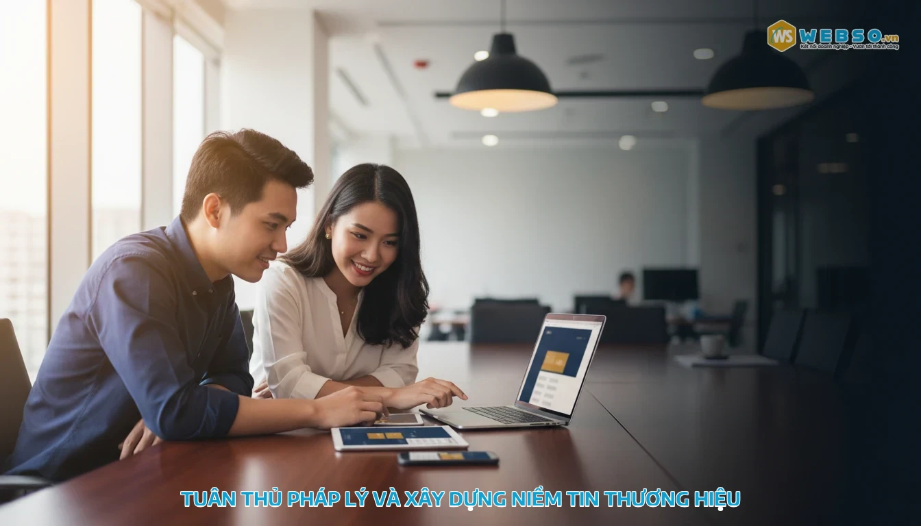 mẫu website thương mại điện tử - Tuân thủ pháp lý và xây dựng niềm tin thương hiệu