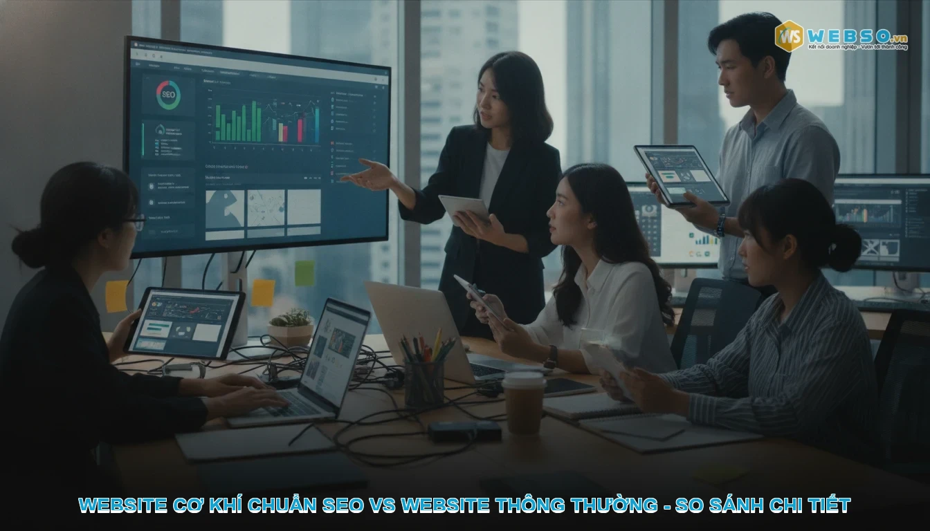 Thiết kế website cơ khí - Website cơ khí chuẩn SEO vs Website thông thường - So sánh chi tiết