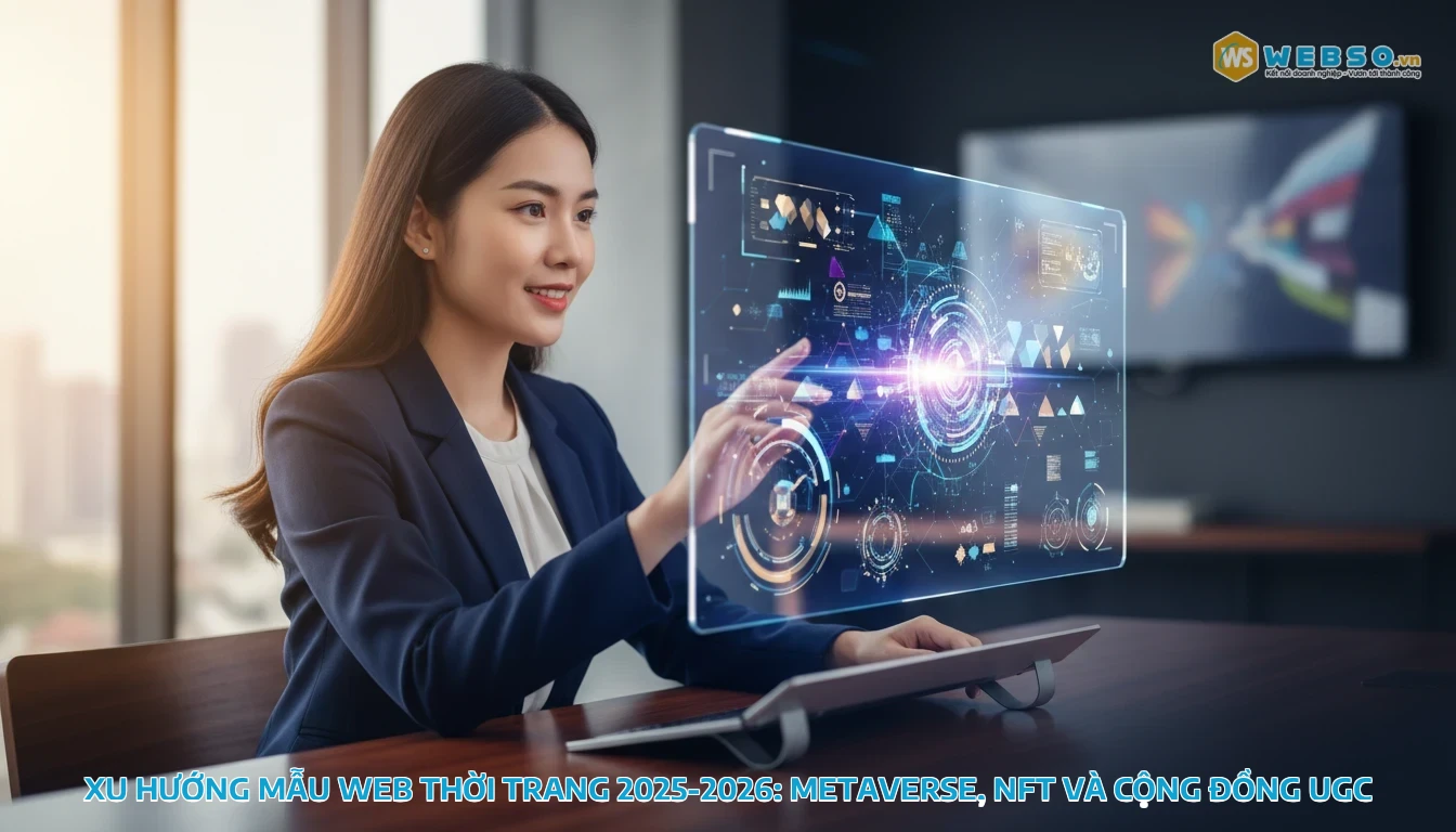 mẫu web bán quần áo - Xu hướng mẫu web thời trang 2025-2026: Metaverse, NFT và cộng đồng UGC
