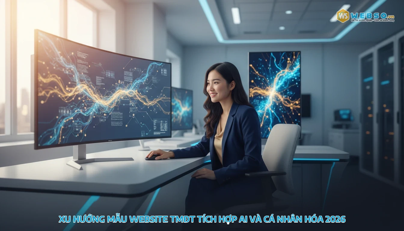 mẫu website thương mại điện tử - Xu hướng mẫu website TMĐT tích hợp AI và cá nhân hóa 2026