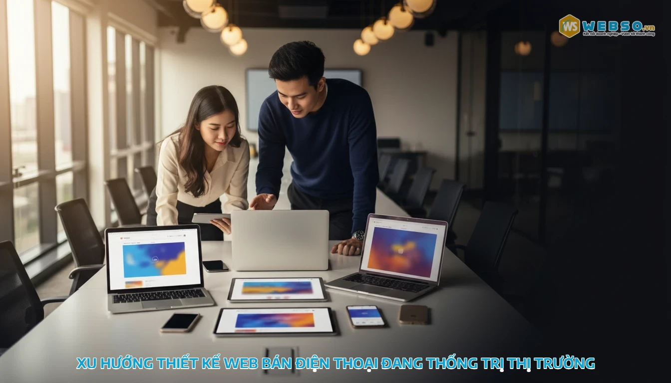 thiết kế web bán điện thoại - Xu hướng thiết kế web bán điện thoại đang thống trị thị trường