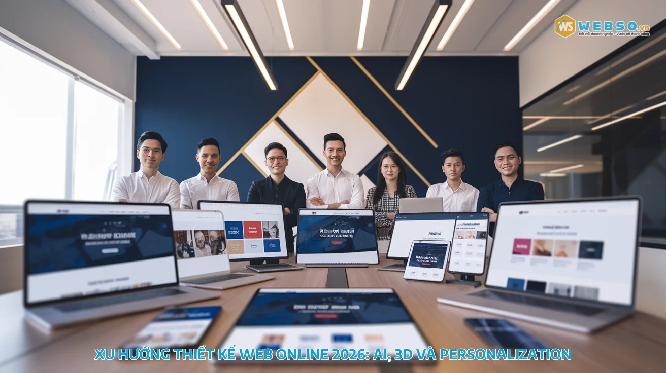 thiết kế web online - Xu Hướng Thiết Kế Web Online 2026: AI, 3D và Personalization