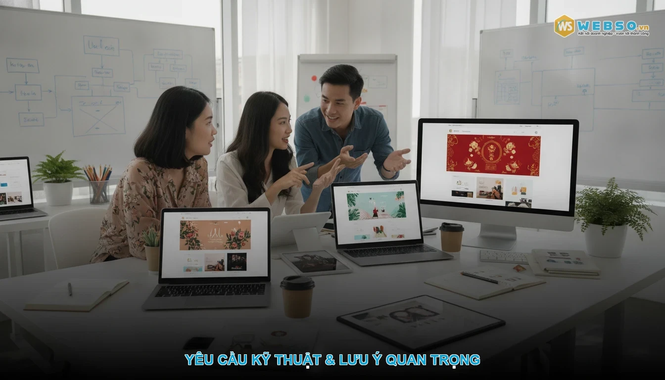 Thiết kế website thiệp cưới - Yêu Cầu Kỹ Thuật & Lưu Ý Quan Trọng