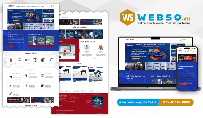 Mẫu website Bán Máy Móc Thiết Bị 03