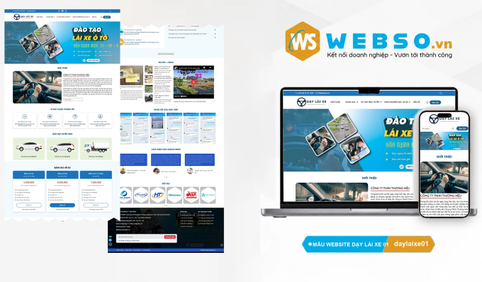 Mẫu Website Dạy Lái Xe 01