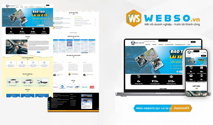 Mẫu Website Dạy Lái Xe 02
