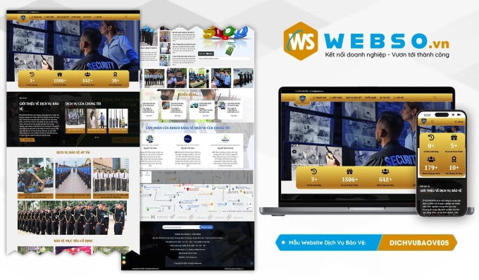 Mẫu website Dịch Vụ Bảo Vệ 05