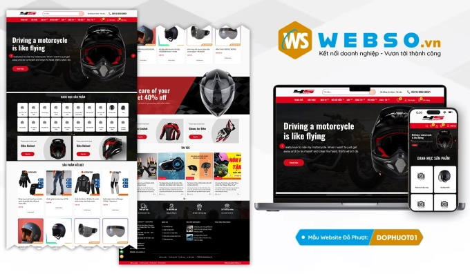 Mẫu website Đồ Phượt 01