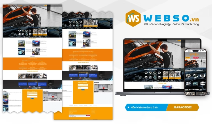 Mẫu website Gara Ô Tô 02