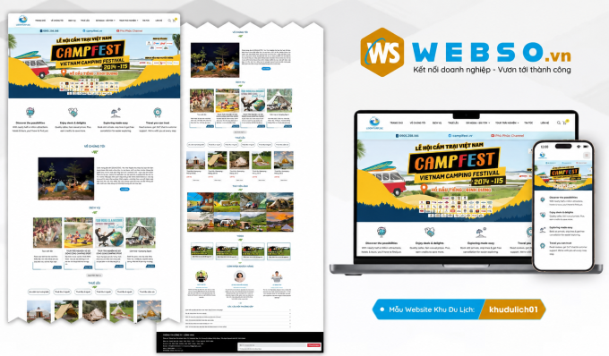 Mẫu website Khu Du Lịch Dã Ngoại 01