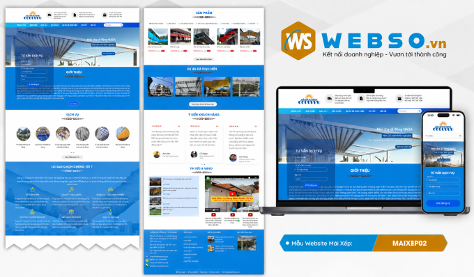Mẫu Website Mái Xếp 02