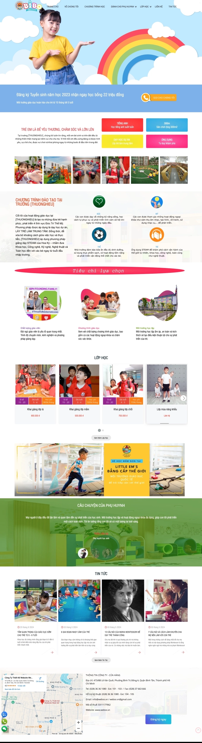 Mẫu website Trường Mầm Non 01