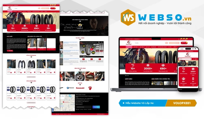 Mẫu website Vỏ Lốp Xe 01