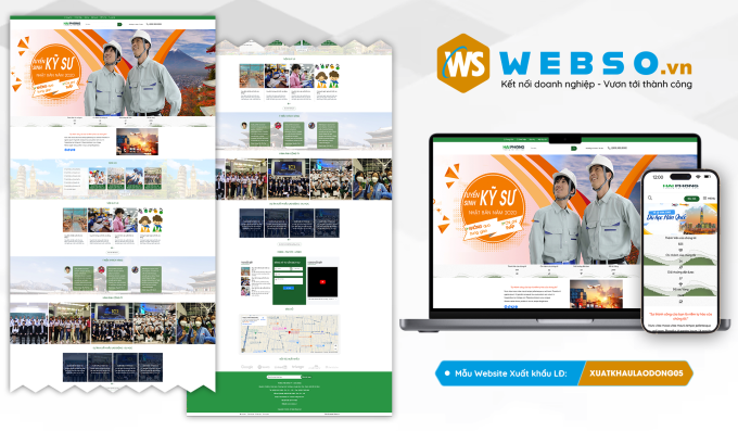 Mẫu website Xuât Khẩu Lao Động 05