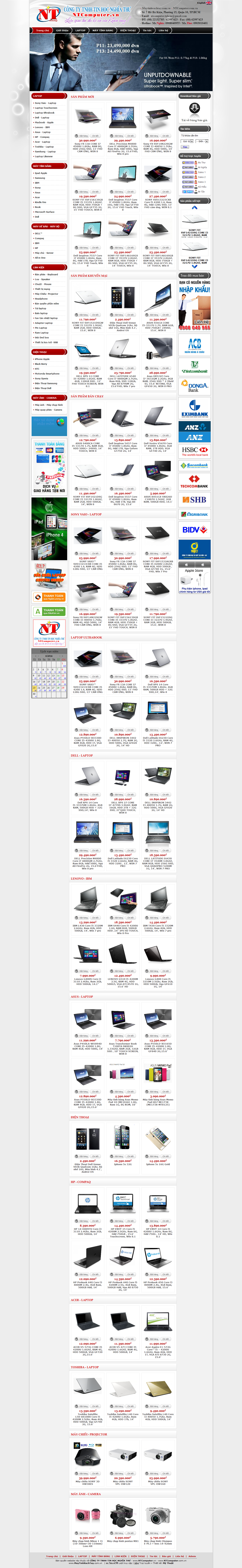 Mẫu website bán hàng điện tử 10186