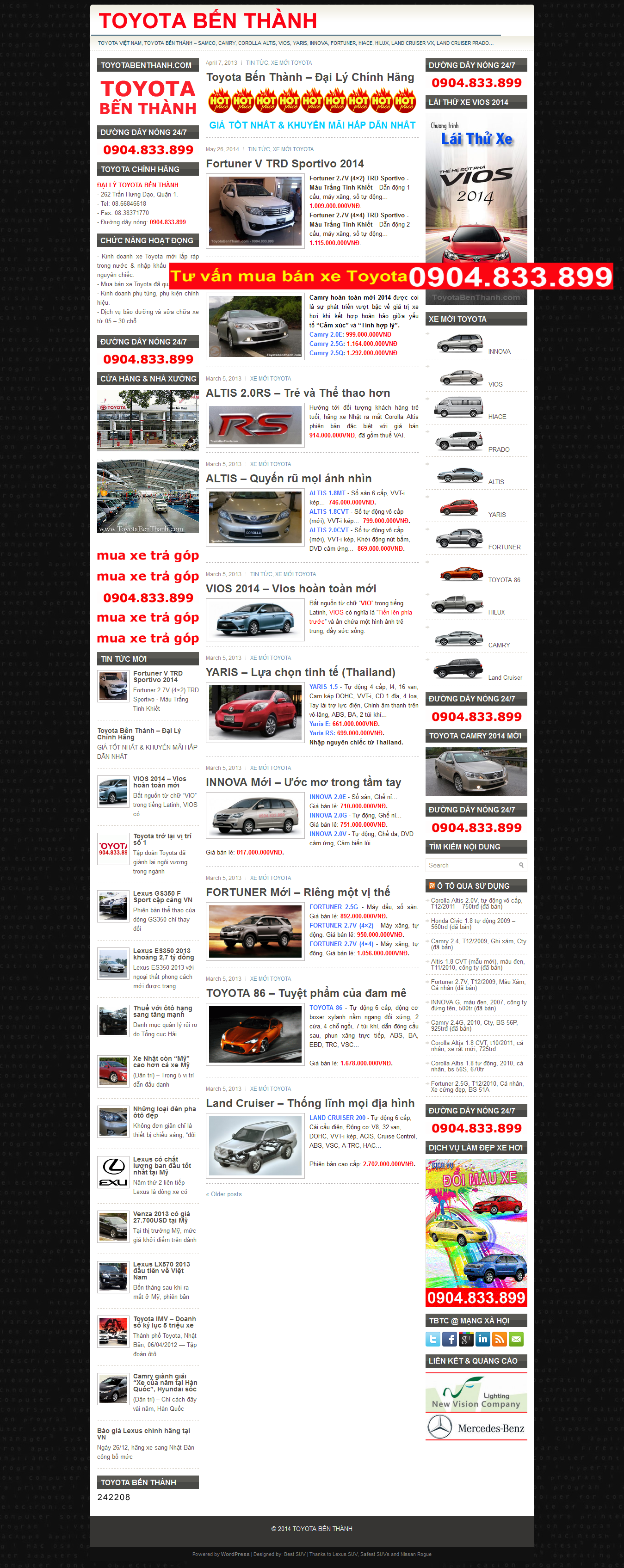 Mẫu website giới thiệu xe 10250
