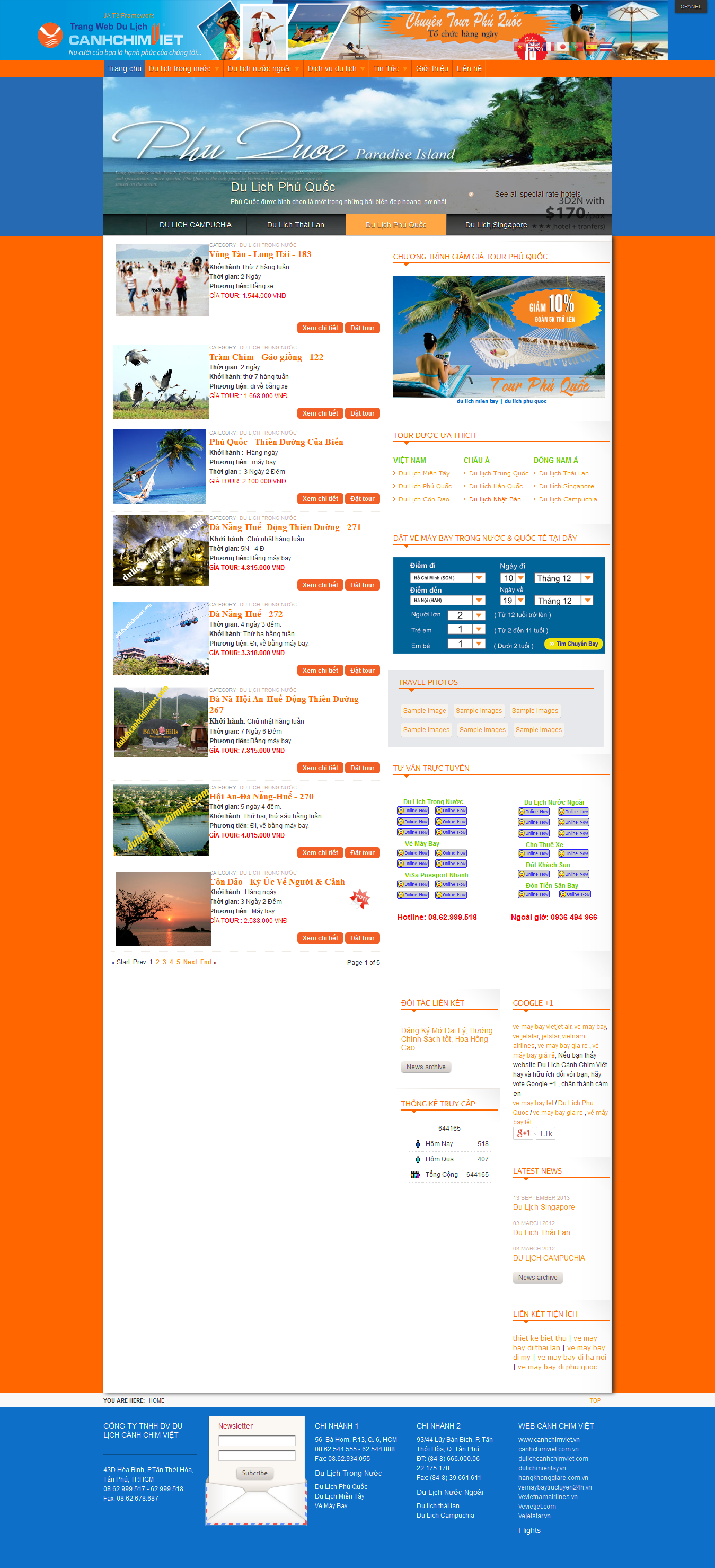 Mẫu website du lịch 1061