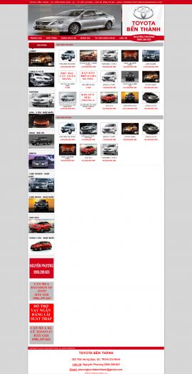 Mẫu website giới thiệu xe 10253