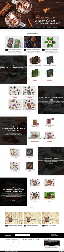 Mẫu website chocolate 13520